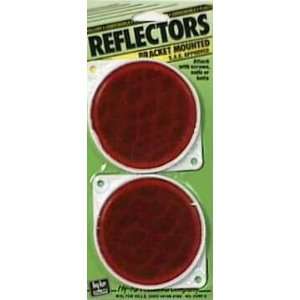  Reflectors, Nail On, Bracketed, Red, 3 1/4, Package Of 2 