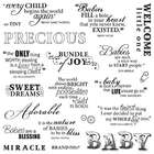 Fiskars 8 Inch by 8 Inch Quote Clear Stamps, Precious Baby