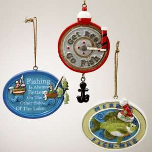   Fishing Themed Christmas Ornaments with Fishing Phrases Home