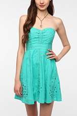 Pins and Needles Cotton Eyelet Strapless Dress