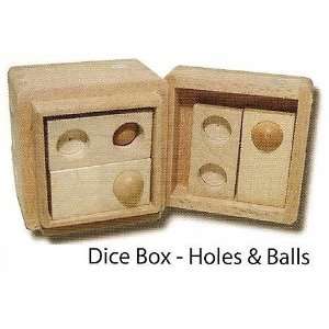  Dice Box Puzzle   Holes And Balls Toys & Games