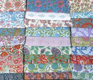   Cotton Hand Block Print Fabric Natural Dyes Wholesale Sanganer India