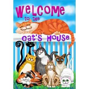  Welcome to the Cats House House Flag