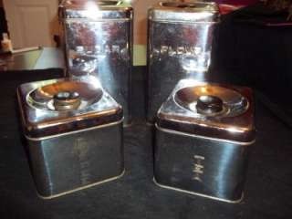 Vintage Lincoln BeautyWare 4pc Canister Set  
