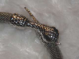 Cleopatra Egyptian Asp Snake Cobra Bracelet Cuff Silver Color Metal 