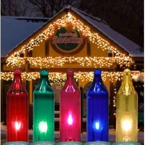  Multicolor Icicle Lights on Green Wire   150 Multi (Red 