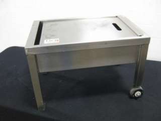 SS Ice Cart With Drain, Tub, Holder Transport Stainless  