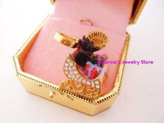 Auth JUICY COUTURE LTD 2010 YORKIE IN SLEIGH CHARM  