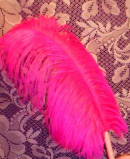 BEAUTIFUL *HOT PINK* FEATHER PEN~WEDDING/GUESTBOOK/GIFT  