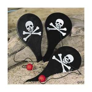  24 Pirate Paddle Balls Toys & Games
