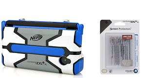 Nintendo DSi XL Nerf Armor Protective Case New Blue with Bonus Screen 