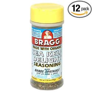 Bragg Seasoning, Sea Kelp Delight, 2.8 Ounce Canisters (Pack of 12 
