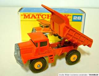Matchbox RW 28D Mack Dump Truck yellow hubs F box  