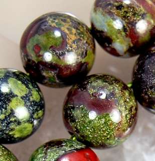 8mm Natural African BloodStone Round Beads 25pcs  