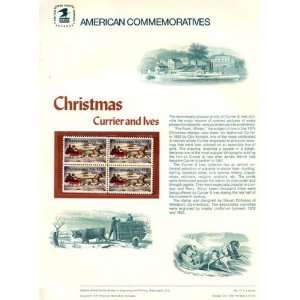   of 4 MNH Stamps Christmas Currier & Ives Issued 1974 