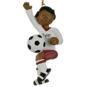  Personalized Ethnic Soccer   Male Christmas Ornament