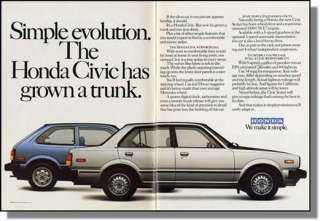 1981 Honda Civic Sedan   We make it simple   Print Ad  