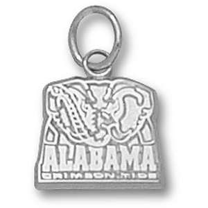  University of Alabama Elephant Logo 3/8 Pendant (Silver 
