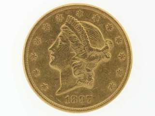 1897   S United States Liberty Head Double Eagles Twenty Dollars $20 