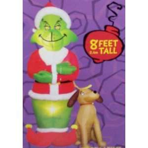    8ft Airblown Inflatable Christmas Grinch w/ Max