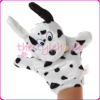 ANIMAL PUPPET Spotted Dog NEW Kids Hand PLUSH Cute TOY  