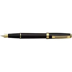  Sheaffer Prelude Black Lacque With Gold Trim Fountain Pen 