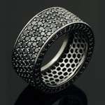 Mens 14K Gold Plated Micro Pave Hip Hop Bling Iced Out CZ Pinky Ring 