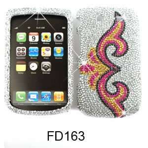  RHINESTONES PINK/YELLOW TATTOO ON WHITE Cell Phones & Accessories