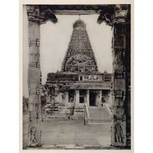  1928 Great Pagoda Temple Tanjore India Architecture 