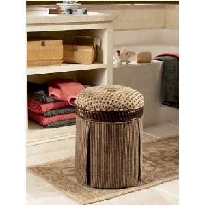   Manhattan Bench Mocha/Tan Fabric Footstool / Ottoman
