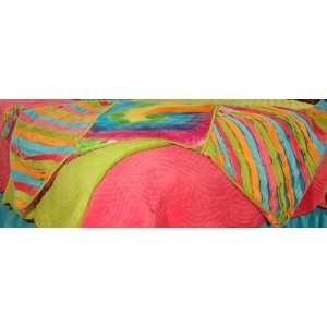  Funky Fun Throw Bright Tie Dye and Torn Stripes