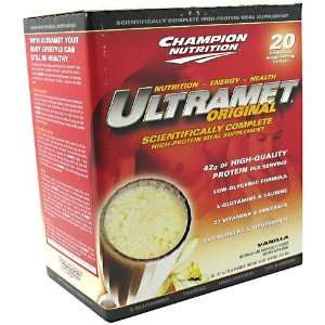  Champion Nutrition Ultramet Original, Vanilla, 20   2.7oz 