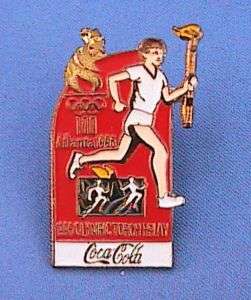 1996 Atlanta Olympic Pin Coca Cola Torch Relay Texaco  