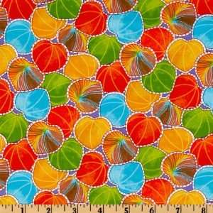  44 Wide Fabri Quilt Calypso Rainbow Palm Leaves Multi Fabric 