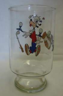   Disney Goofy Golf Club Ball Player Glass Carafe Pitcher Vase  