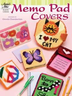 Plastic Canvas Project Memo Pad Covers Cat Dog Heart  