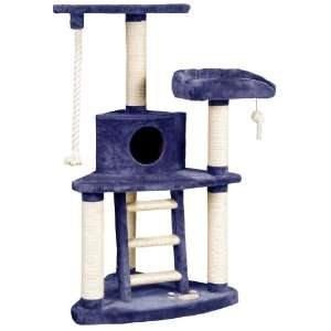 Whisker World Tri Level Jungle Gym Cat Furniture, Blue Plush  