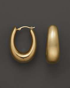 14K Yellow Gold Medium Hoop Earrings