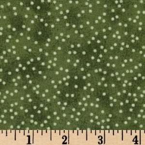  45 Wide Rachels Garden Dots Green Fabric By The Yard 