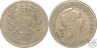 Portugal 1929 50 Centavos ~ VF ~  