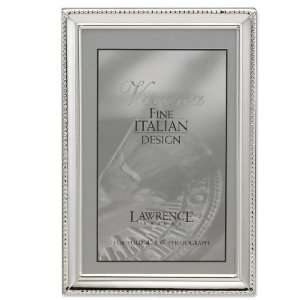 Lawrence Frames Polished Silver Plate 4x6 Picture Frame   Bead Border 