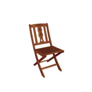   Furnishings Pack of 2 Nyatoh Hardwood Folding Caf Chairs 