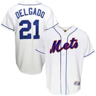 NY Mets Jerseys  Majestic New York Mets #21 Carlos Delgado White 
