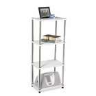   Inc. Convenience Concepts 151055 4 Tier Bookshelf / Media Tower, White