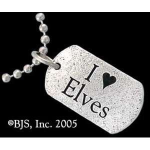  I Heart Elves   Geek Tag Necklace 