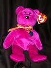 RARE #115 TY BEST OFFER PEACE TEDDY BEAR TY BEANIE BABY 1996 PINK 