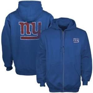 New York Giants Royal Blue Touchback Full Zip Hoody Sweatshirt  
