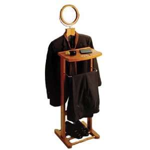  Valet Stand with Suit Hanger in Honey Pine