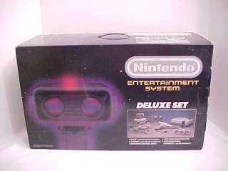 NES NINTENDO ROB THE ROBOT DELUXE SYSTEM W/BOXED GAMES CIB W/WRAPPINGS 