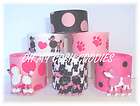 12Y + RESINS TRES CHIC PINK POODLE MTMG GROSGRAIN RIBBON MIX 4 HAIRBOW 